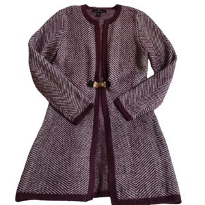 Duster Cardigan MADISON MICHELLE Medium Plum Purple Coatigan